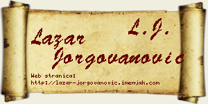 Lazar Jorgovanović vizit kartica